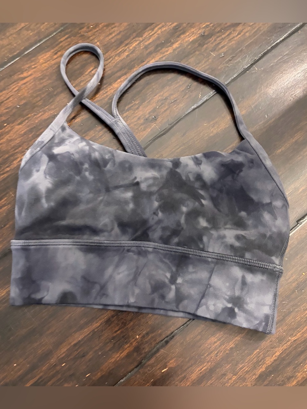 Lululemon Energy Bra Longline Diamond Dye Pitch Grey Graphite Grey - Size 2